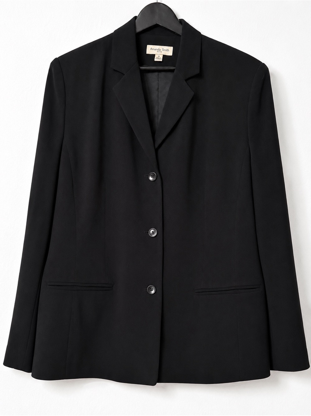 Amanda Smith Suits Black Tailored Blazer Size 16